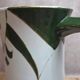 Vintage Art Deco toilet jug – Green and gold geometric design – Vintage vase
