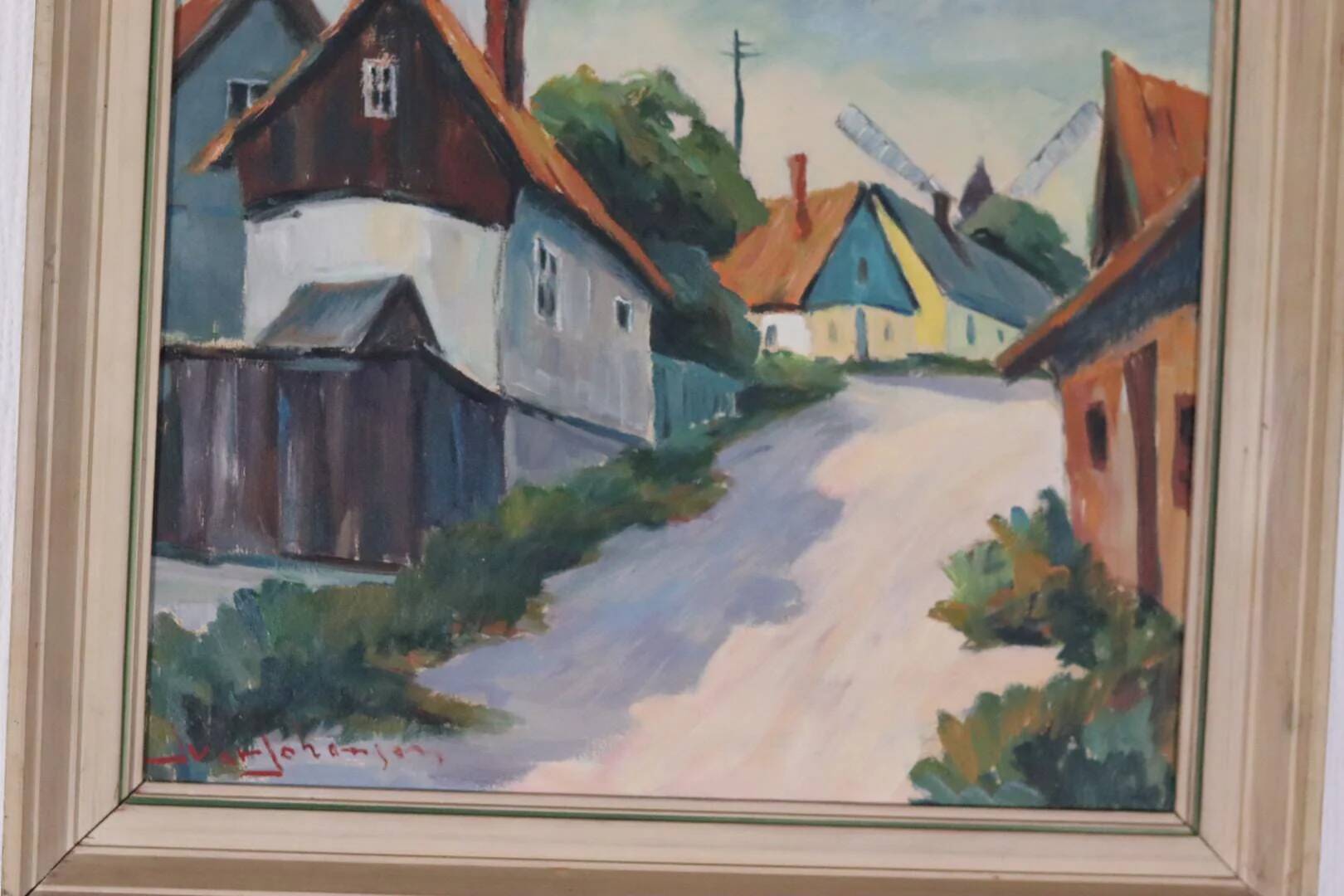 « Scène de village » par Alvar Johansson