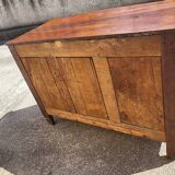 Transition louis xv louis xvi chest of drawers in cherry wood 4 drawers from the 18th century