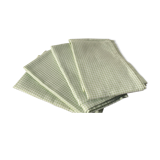 4 green rectangular napkins \u00e0 vintage tiles