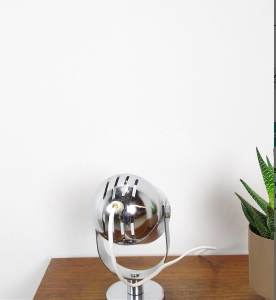 Vintage chrome wall lamp