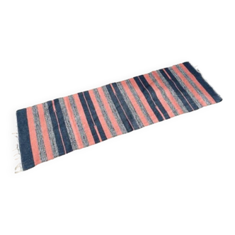 Tapis kilim coton vintage années 80 – 189 x 46cm