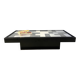Vintage lacquer and aluminum coffee table, 1970s