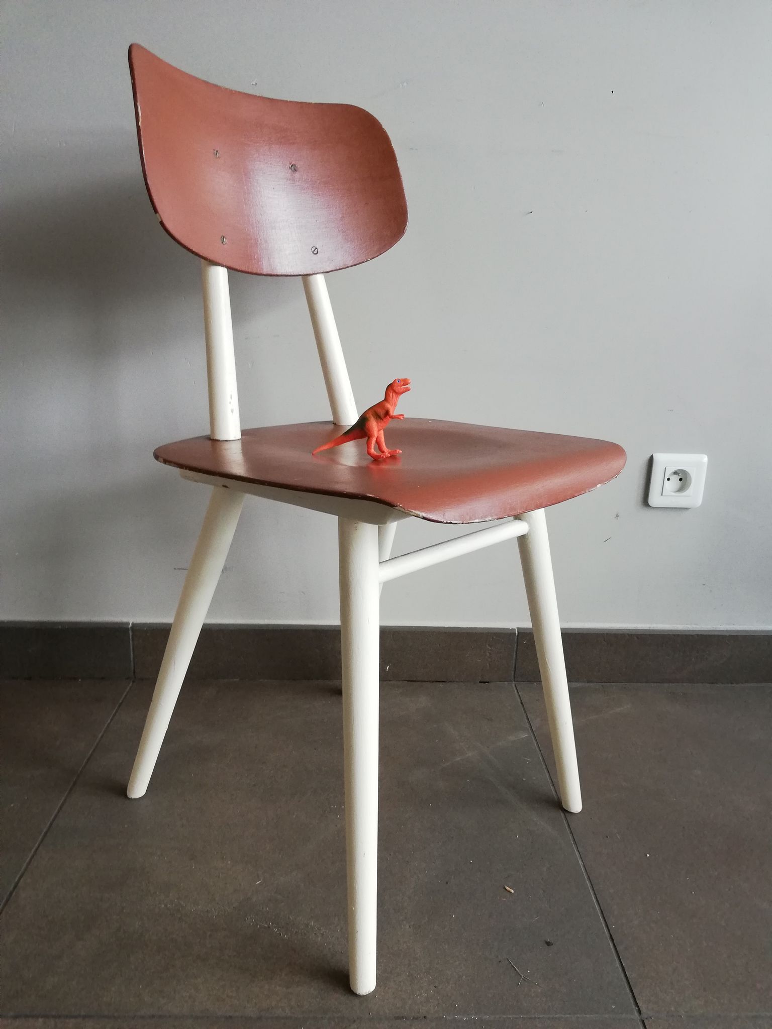 2 vintage Czech wooden chairs, Ton ex Thonet, 1960