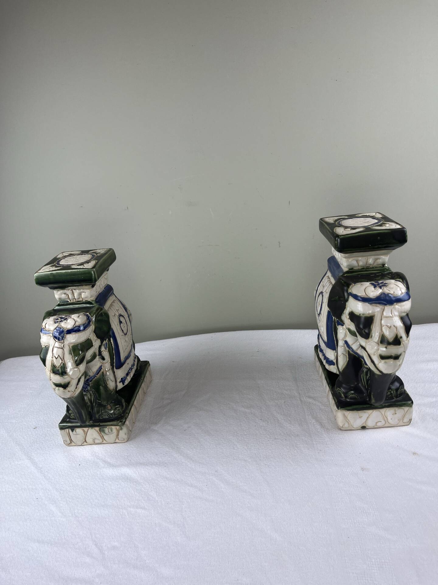 Pair of vintage ceramic bookends