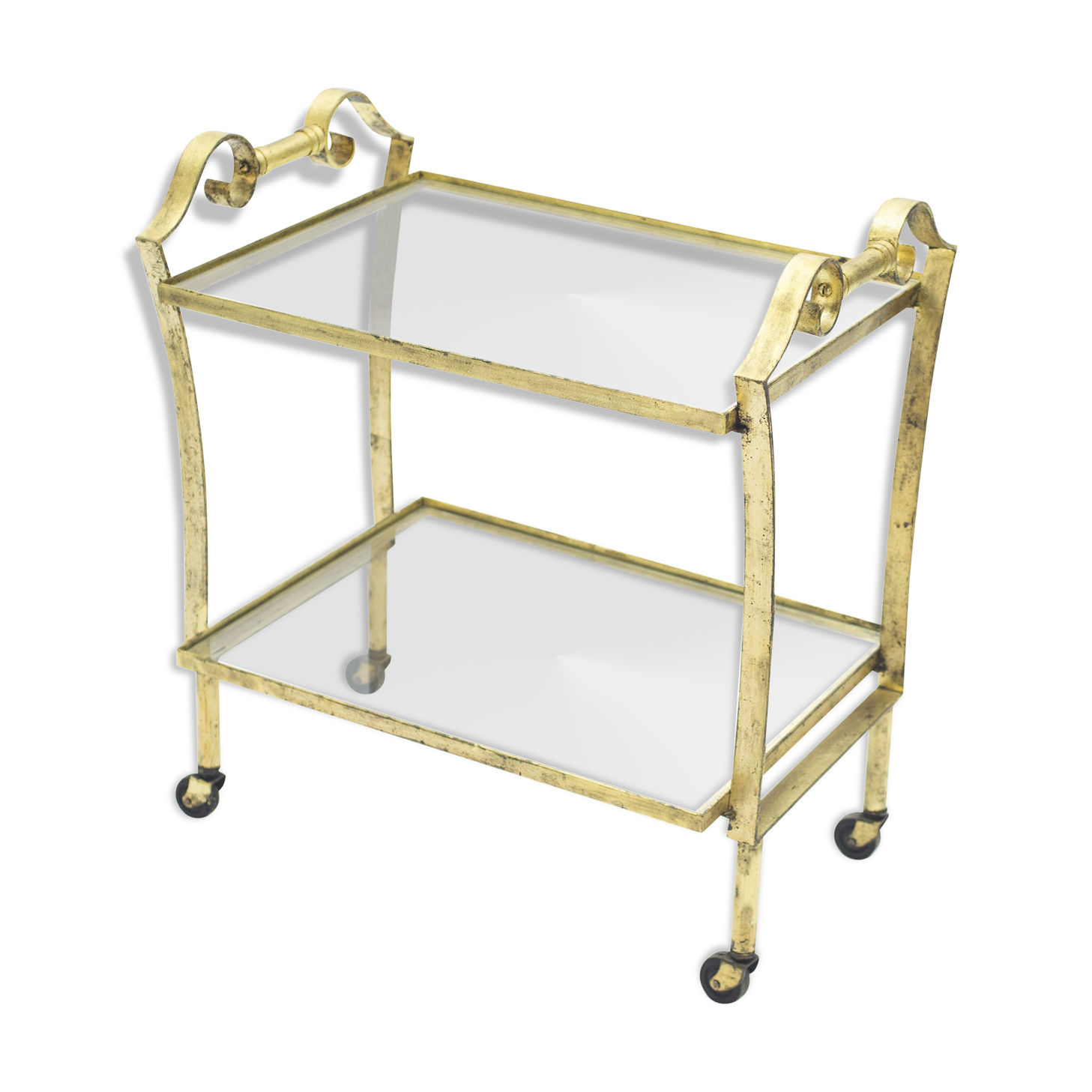 Wheeled service gilded iron glass Ramsay 1940