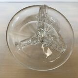 Candle holders flowers butterfly wings moulded glass