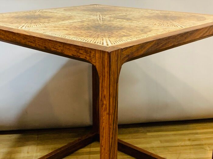 1960s aksel kjersgaard rosewood tiled coffee table