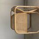 Amsterdam rattan armchair with U-shaped armrest, squared canework