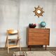 Commode chiffonnier teck vintage pieds fuseaux 1950 60