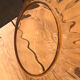 Suspension Boule en verre texturé ambré 29 cm