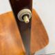 Art Deco floor lamp with milky glass and side table, Thonet, 1950s – Czechoslovakia