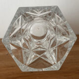 Vintage hexagonal cut crystal vase from Arques.