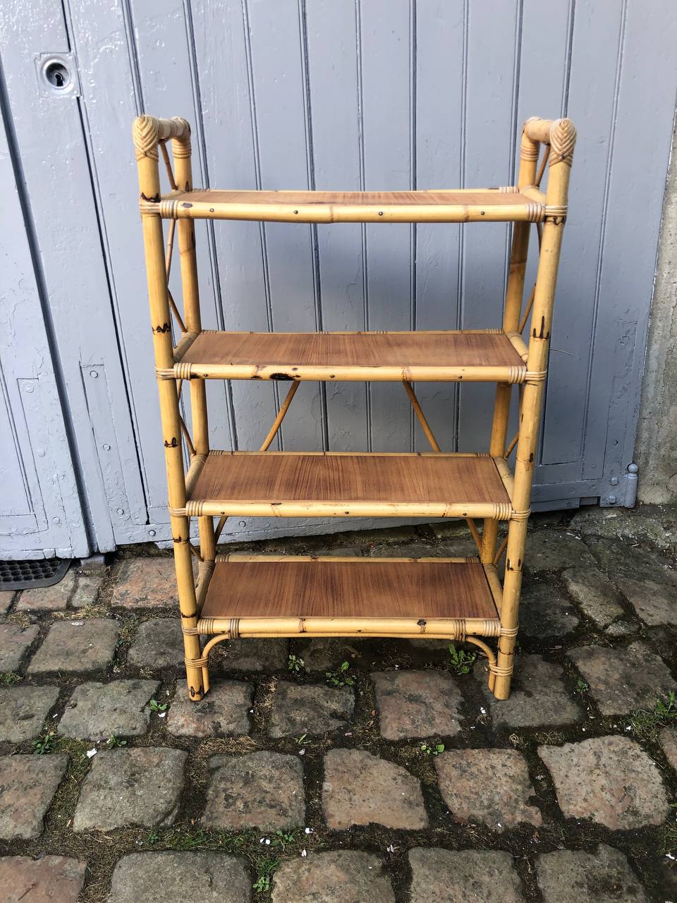 Vintage bamboo shelf