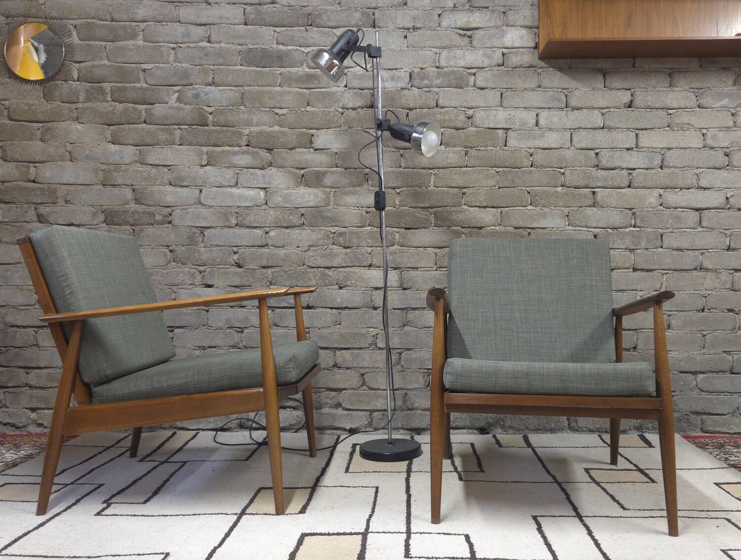Paire de fauteuils scandinave en teck 1960