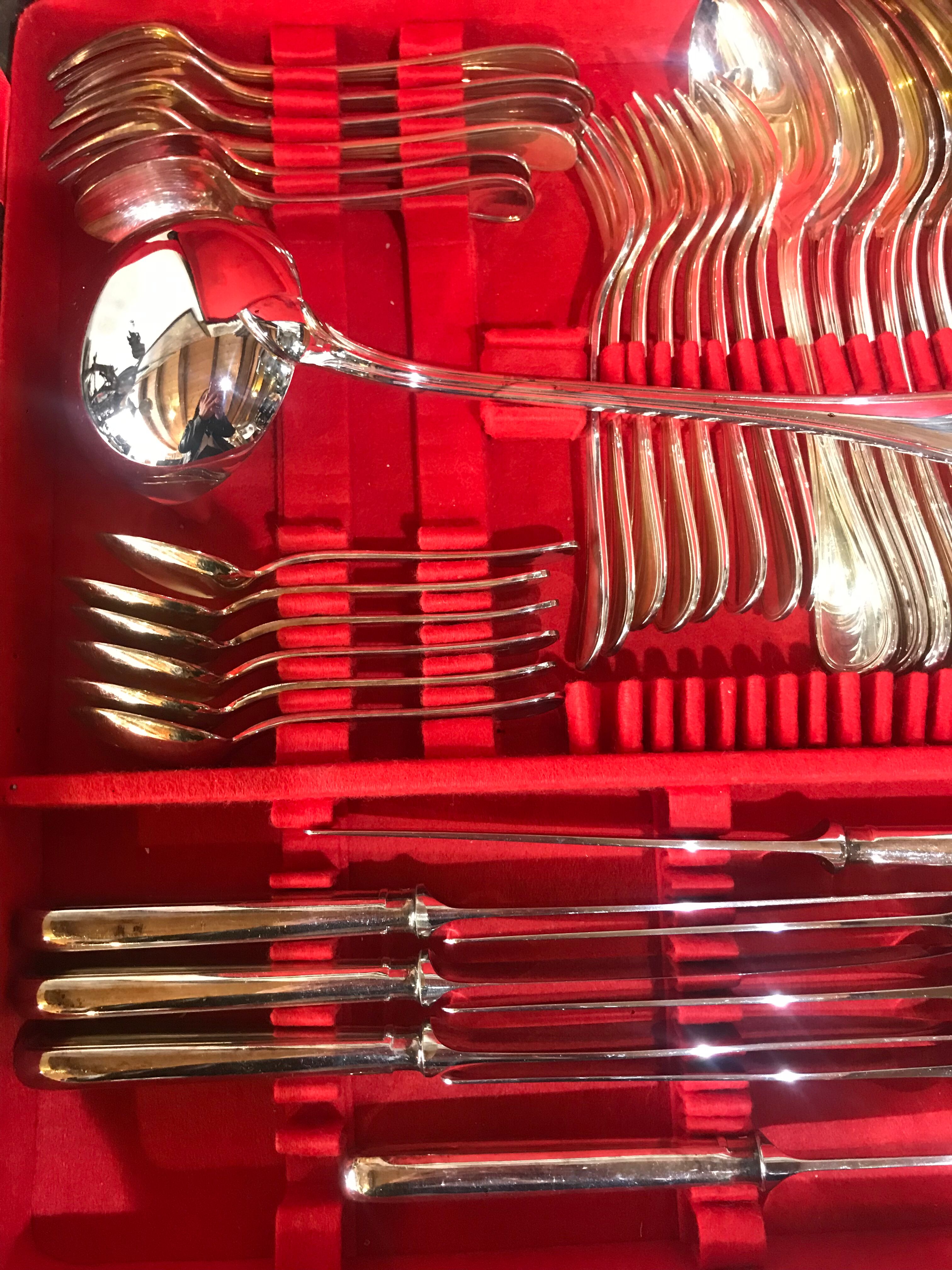 Set Christofle silver metal