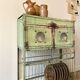 Storage cabinet in water green metal