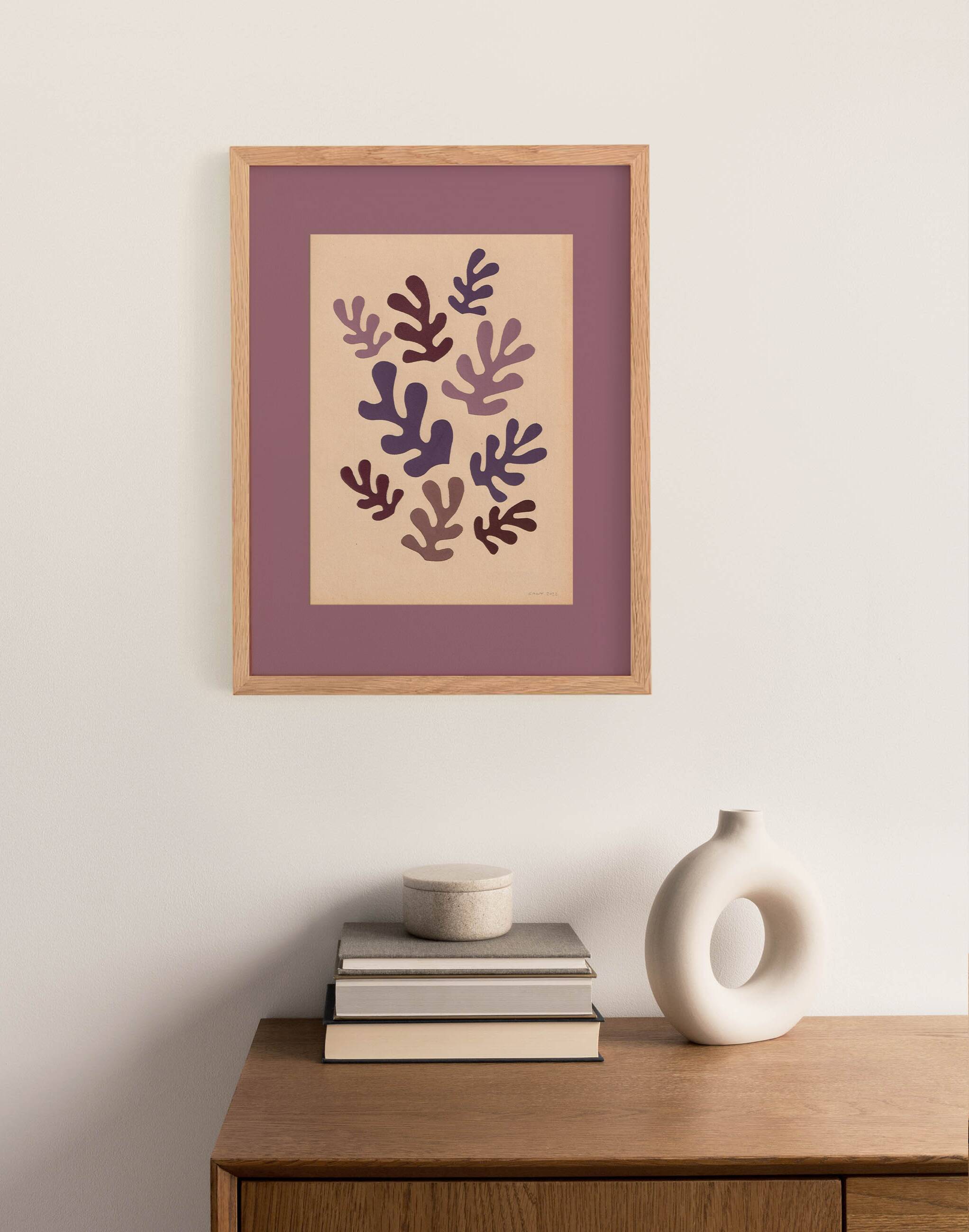 Collage on old paper inspired by Matisse