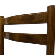 Vintage chair from the 70s minimalist design in wood and paper cord