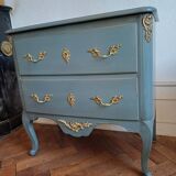 Commode de chambre patiné de style régence 2 tiroirs