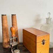 Ancienne boîte à fiches en bois