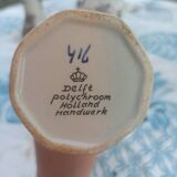 hand made Delft polychrome vase set