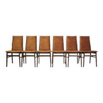 Set of six beech chairs, Danish design, 1960s, production: Denmark