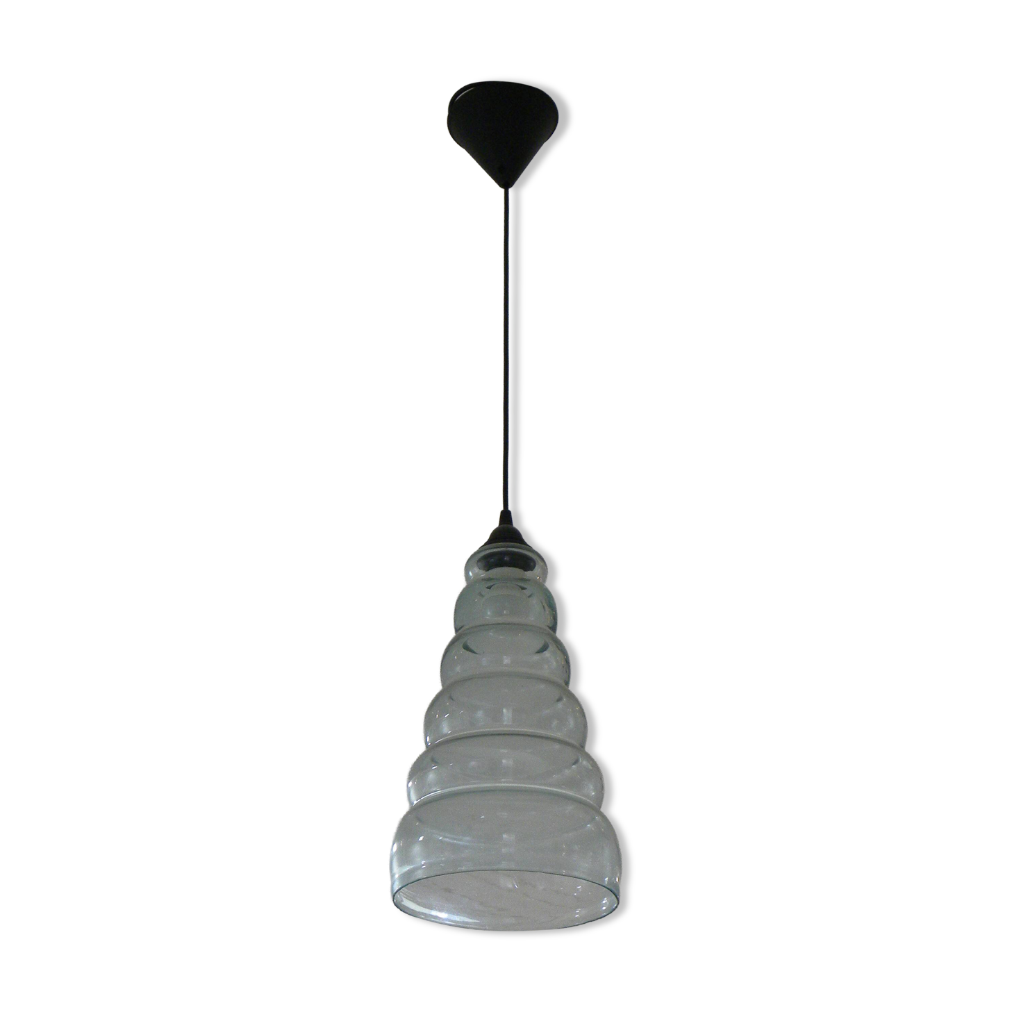 Suspension in blown glass Scandinavian design luminaire Art Deco ceiling light