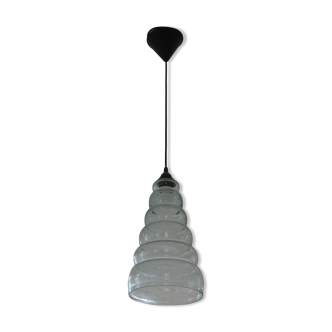 Suspension in blown glass Scandinavian design luminaire Art Deco ceiling light