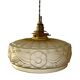 Art Deco pendant lamp in electrified golden glass when new
