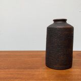 Brutalist vase from the mid-century German studio pottery by Gerhard Liebenthron, 1974.