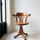 Antique wooden swivel chair
