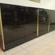 Black lacquered and brass design 70/80