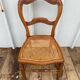 Chaise ancienne Louis Philippe bois + assise cannée vintage