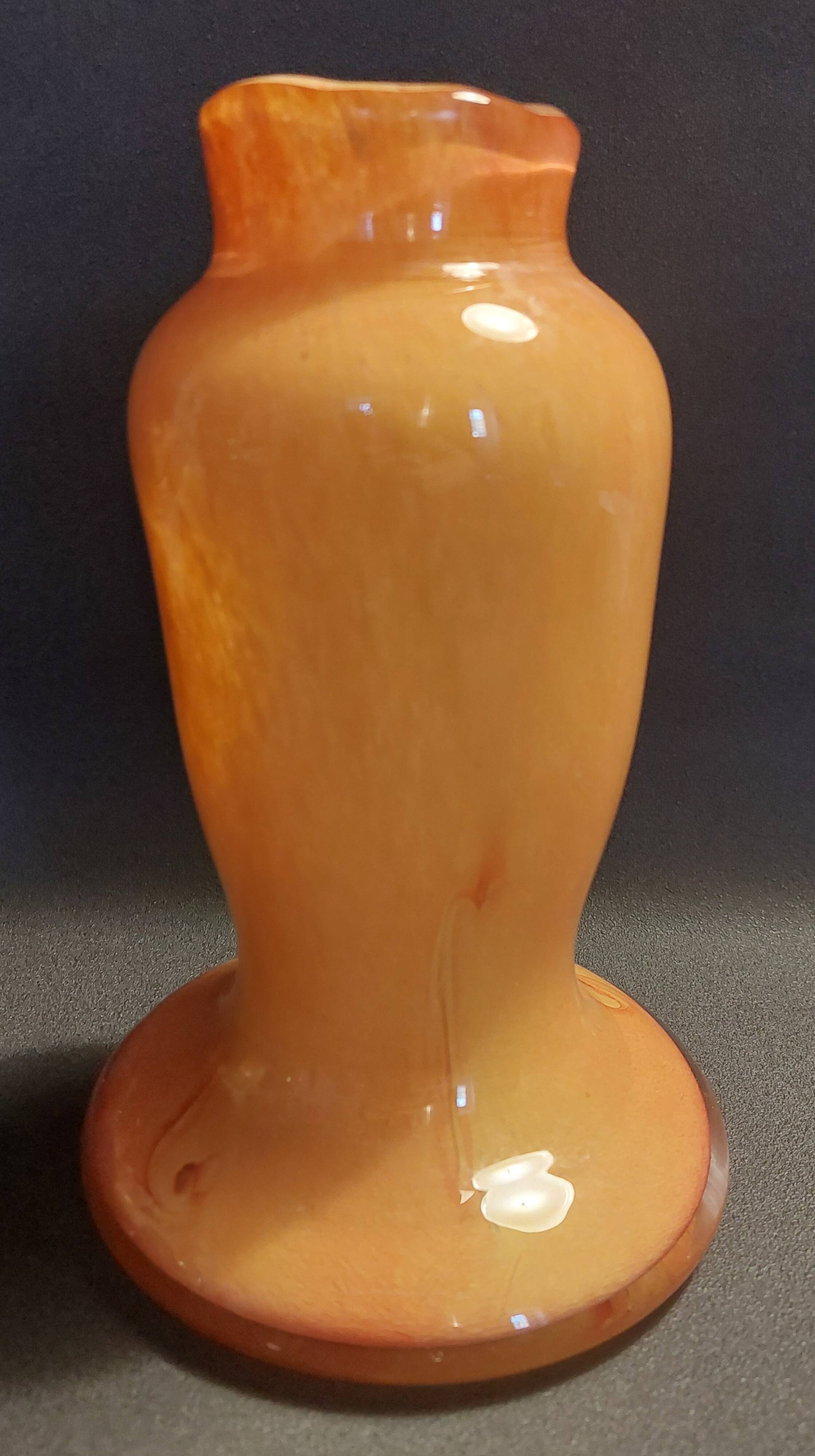Vintage blown glass vase from Pierre de Lune crystal factory.