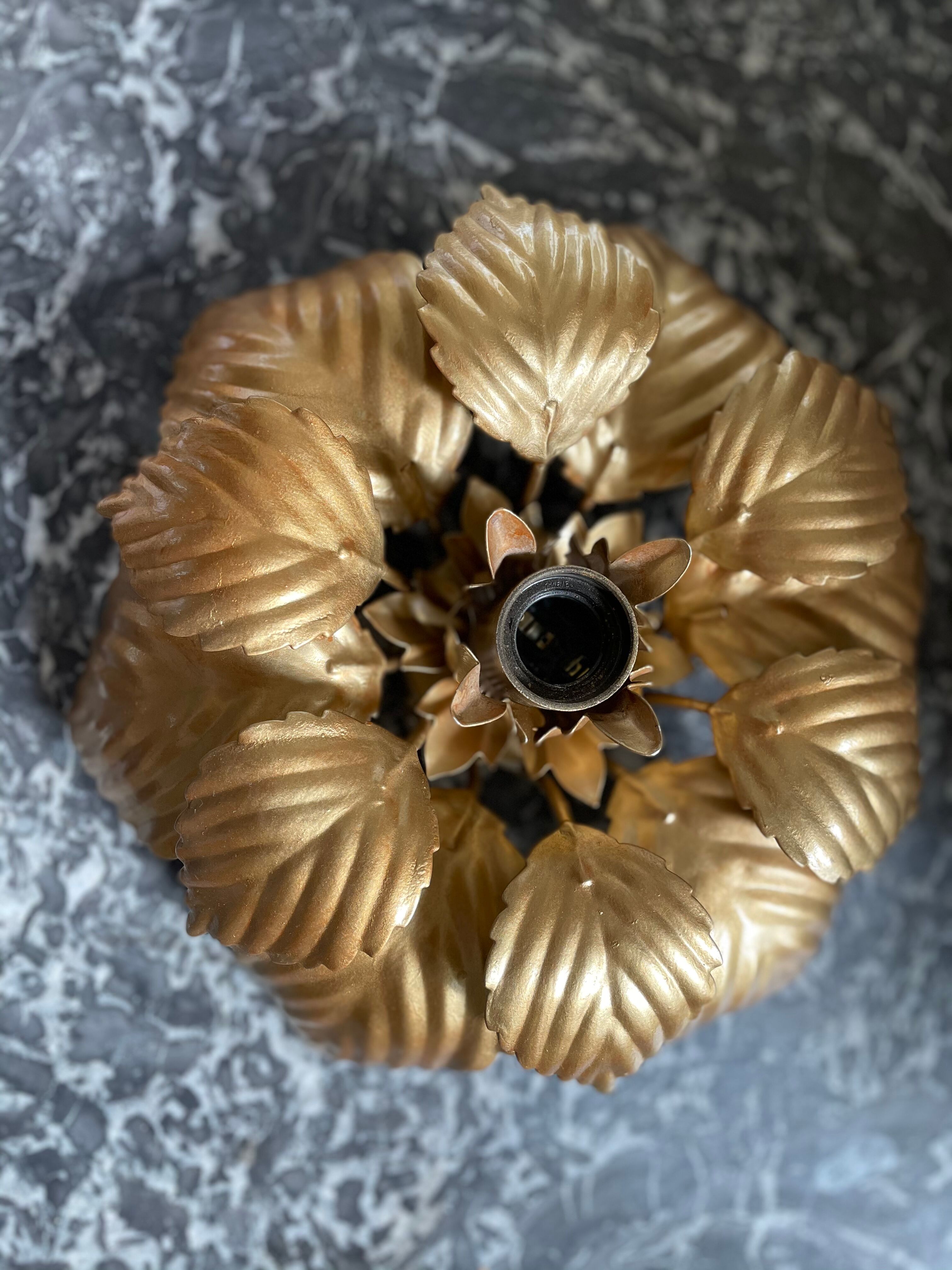 Wall light golden flower
