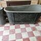 old bathtub with its stove