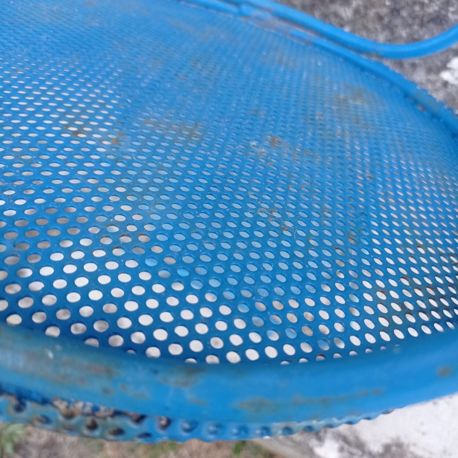 Blue garden chairs