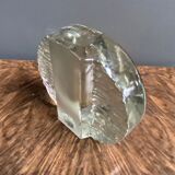 Glass Bud Vase, Walther Solifleur, Iceberg, Crystal, Glass Vase, Designed Heiner Dusterhaus, 1960s