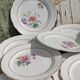 Set of 12 flat plates Digoin Sarreguemines