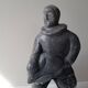 Inuit Art Soapstone Sculpture Eskimo Hunter/Fisherman Signed. 1960s