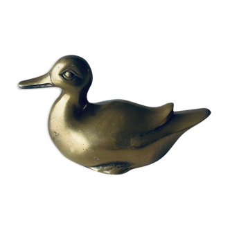 Vintage brass duck