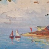 Elie Déchelle (1874-1937) - Oil on canvas - Landscape in Corsica - Signed