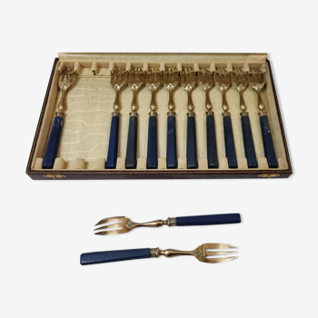 12 vermeil cake forks early twentieth century