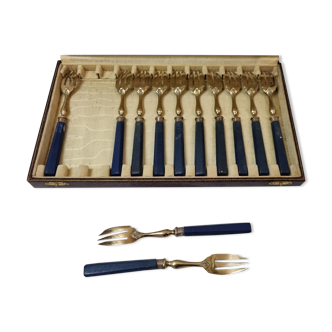 12 vermeil cake forks early twentieth century