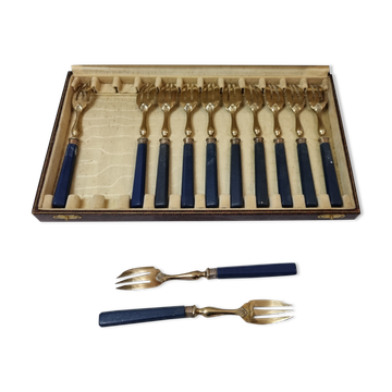 12 vermeil cake forks early twentieth century