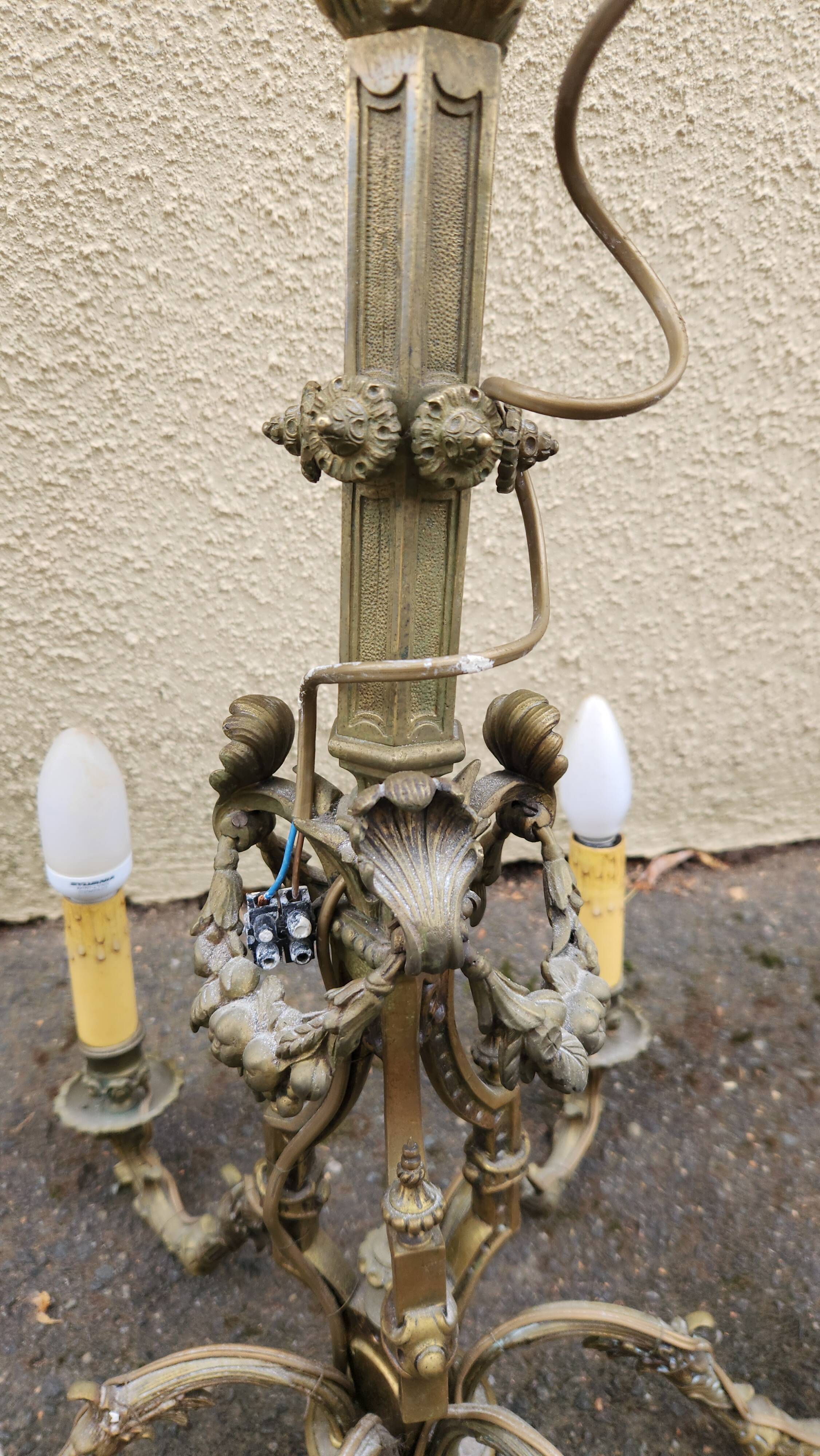 6-light bronze chandelier