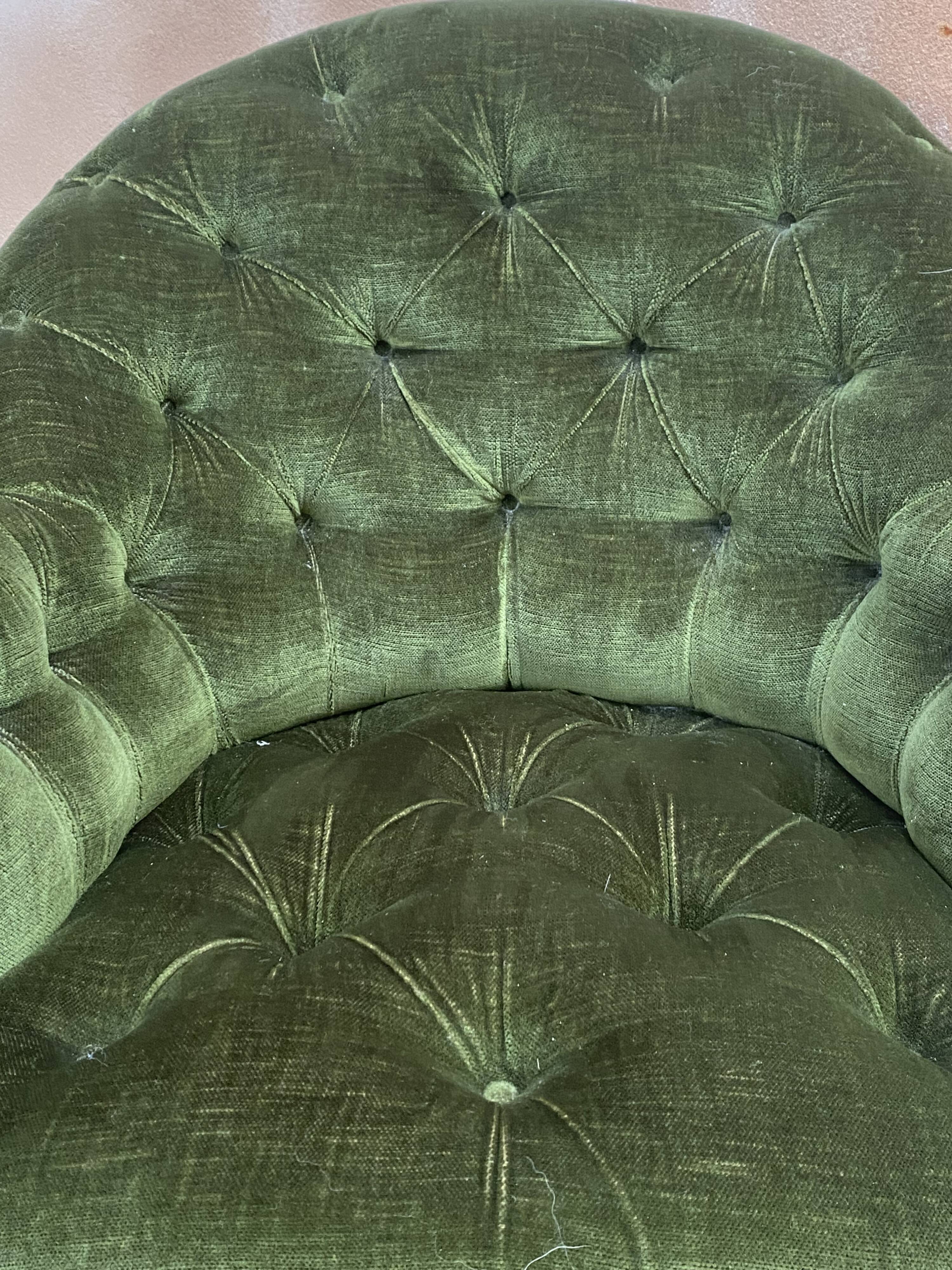 Velvet toad armchair