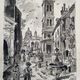 Jacques Boullaire (1893-1976) - Ink and ink wash on paper - The city is silently