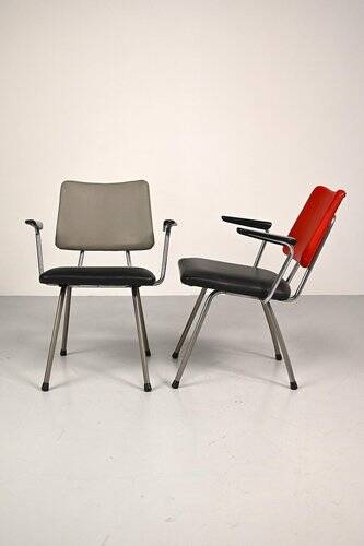 Chaises à cadre tubulaire, ensemble de 2